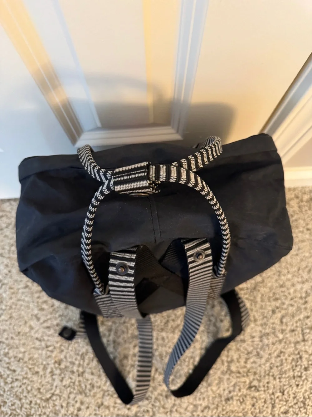 Fjallraven Kanken Backpack in Black with Red Logo